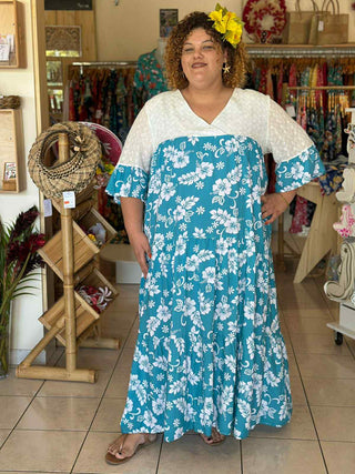 Robe - KANAHAU - Bleu ML - (grande taille)