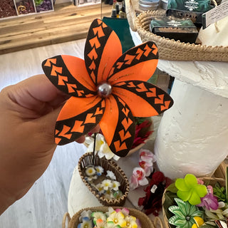 Fleur artisanale- Tatoo-Orange