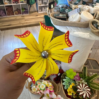 Fleur artisanale-Tatoo-Jaune