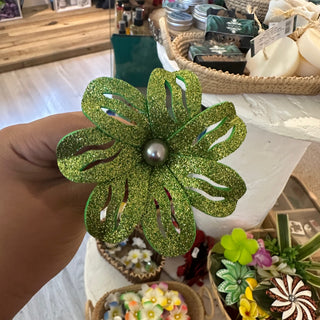 Fleur artisanale-Vert