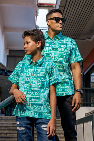 Chemise enfant Te Aito - LIR - Turquoise