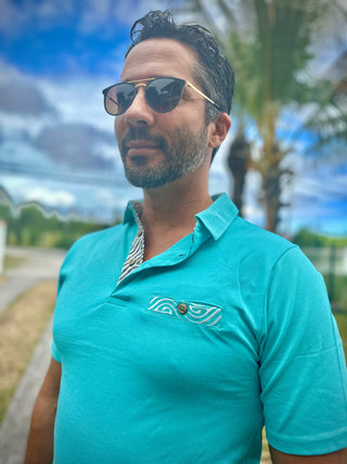 Polo Arii création - Tatoo light blue