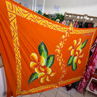 Paréo long motifs - Orange