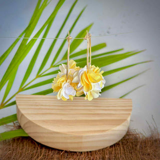 Boucles d’oreilles fleuris "Puanui" - Cuivre