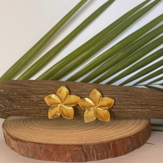 Boucles d’oreilles - Frangipanier "Romane" - Acier inoxydable