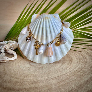 Chaîne de cheville/bracelet coquillages - Dépôt vente