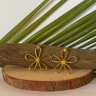 Boucles d’oreilles tropicale Tiare "Mindy" - Acier inoxydable