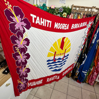 Paréo long motifs - Polynésie