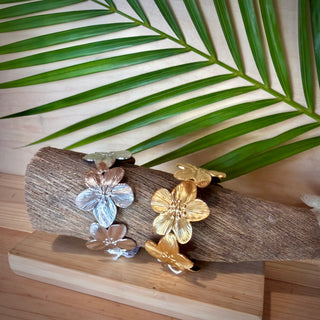 Bracelet rigide - Fleurs "Taina" - Acier inoxydable