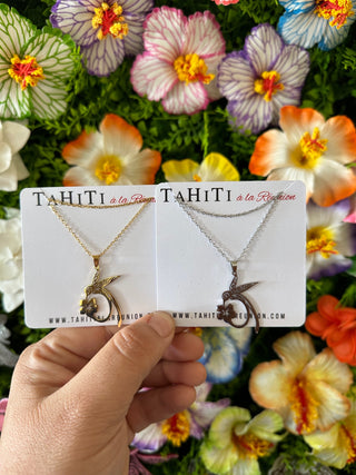 Collier tropical "Manu Pia'o"- Acier inoxydable