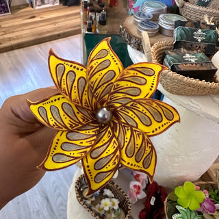 Fleur artisanale-Tatoo-Jaune