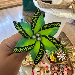 Fleur artisanale-Tatoo-Vert