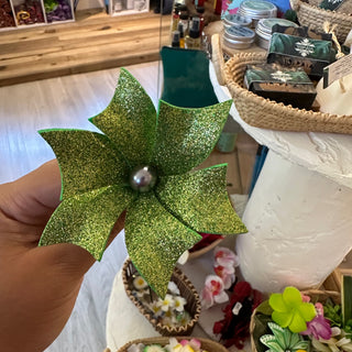 Fleur artisanale-Vert