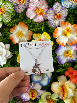 Collier tropical "Manu Pia'o"- Acier inoxydable