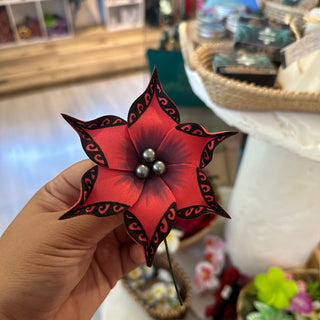 Fleur artisanale- Tatoo-Rouge