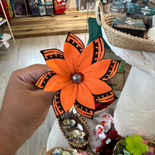 Fleur artisanale- Tatoo-Orange