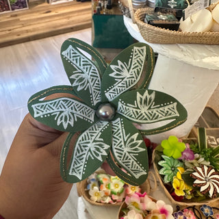Fleur artisanale-Tatoo-Vert