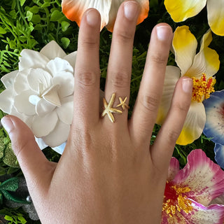 Bague ajustable tropicale "Vaiora" - Acier inoxydable