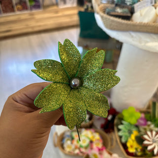 Fleur artisanale-Vert
