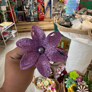 Fleur artisanale - Paillette- Violet