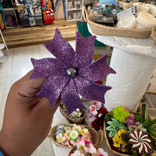 Fleur artisanale - Paillette- Violet