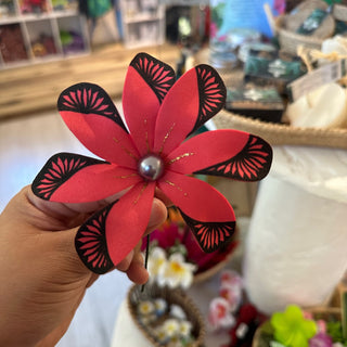 Fleur artisanale- Tatoo-Rouge