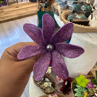 Fleur artisanale - Paillette- Violet