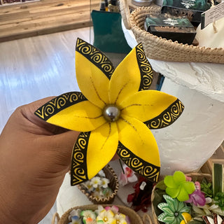 Fleur artisanale-Tatoo-Jaune