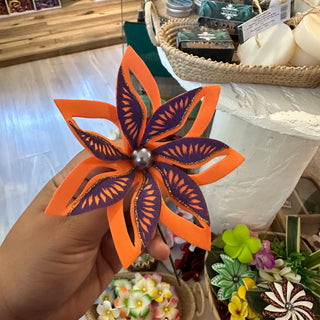 Fleur artisanale- Tatoo-Orange