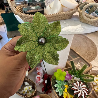 Fleur artisanale-Vert