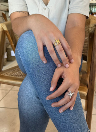 Bague ajustable tropicale "Vaiora" - Acier inoxydable