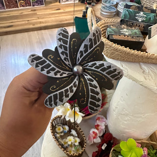 Fleur artisanale-Tatoo-Noir