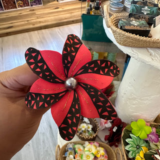 Fleur artisanale- Tatoo-Rouge