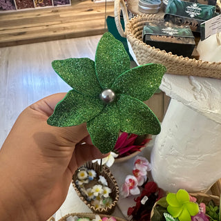 Fleur artisanale-Vert