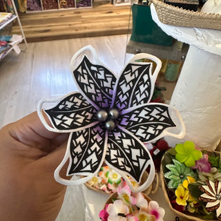 Fleur artisanale-Tatoo-Blanc