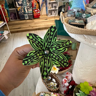 Fleur artisanale-Tatoo-Vert