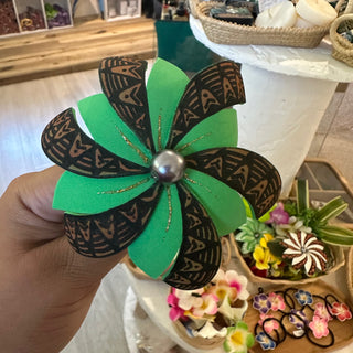 Fleur artisanale-Tatoo-Vert