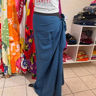 Paréo long - Bleu canard