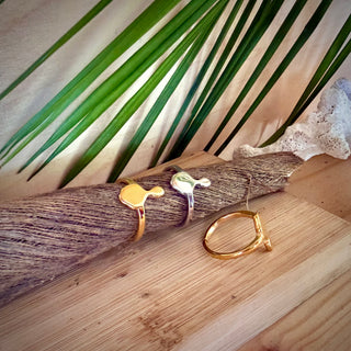 Bague ajustable - Tahiti "Fenua" - Acier inoxydable