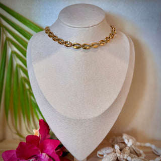 Collier breloques "Evy" - Acier inoxydable doré