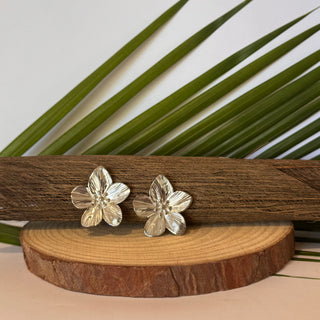 Boucles d'oreilles - Fleur tropicale "Taina" - Acier Inoxydable