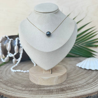 Collier perle traversante - Création de Tahiti à la Réunion