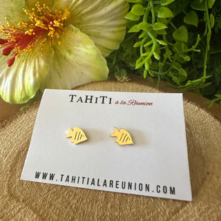 Boucle d'oreille tropicale "Manini" - Acier inoxydable