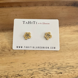 Boucles d’oreilles hibiscus "Nohea" - Acier inoxydable