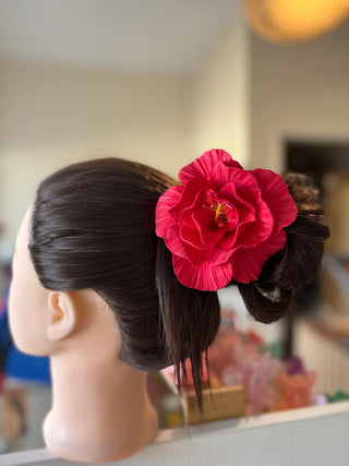 Pique à cheveux - Hibiscus double
