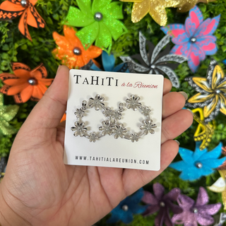 Boucles d’oreilles tropicale "Heitiare" - Acier inoxydable