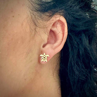 Clous d’oreilles tortue "Honu" - Acier inoxydable