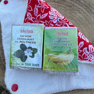 Lot de 2 savons + lingette microfibre - Heïva cosmétique