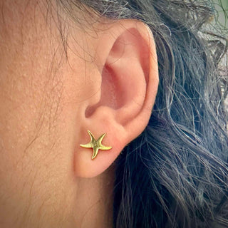 Boucles d’oreilles étoile de mer "Miti" - Acier inoxydable