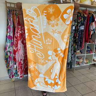 Serviette de plage - Hinano -Pitate -Peach